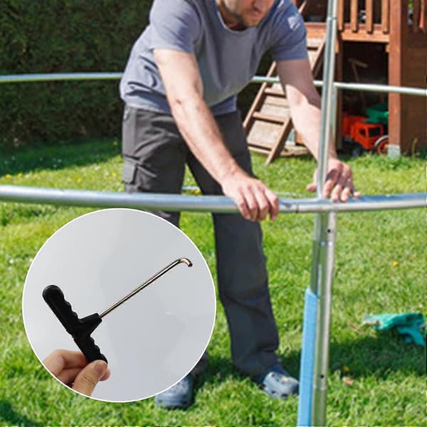 Trampolinfjeder værktøj trækker krog metal teltpløk trampolin stift trækker træk trampolin tilbehør