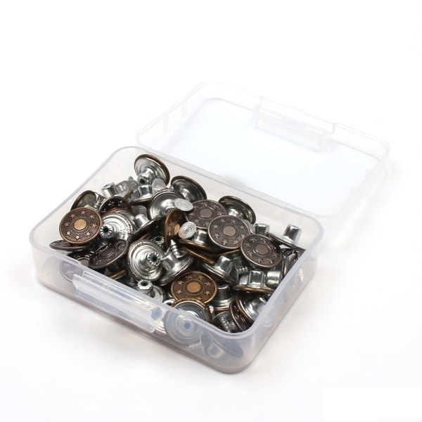 50 stk jeansknapper 17 mm