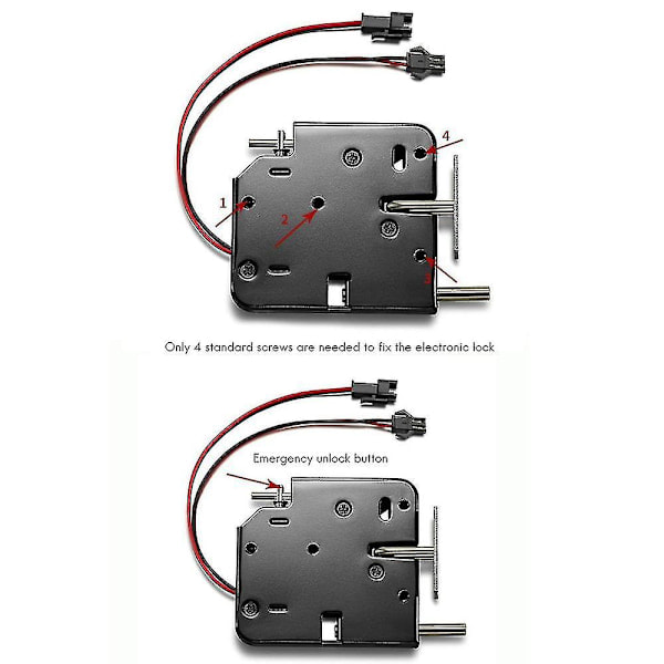 2x 12v 2a Intelligent elektronisk styring Elektromagnetisk lås, skab Skabslås, Adgangskontrol S -gt