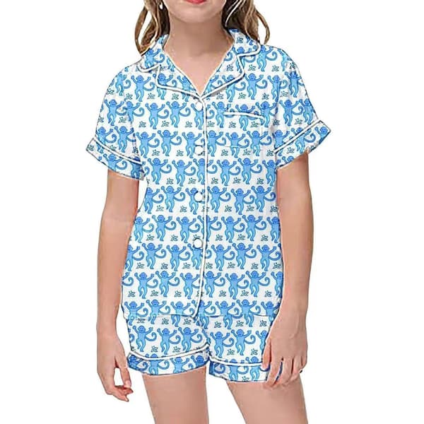 Foreldre-barn-sett med ape-mønster, stilig koseklær, pyjamas-sett for barn 130