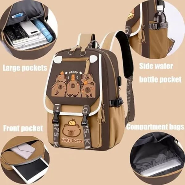 2024 Mochila Capibara, Kawaii Rygsække til Piger