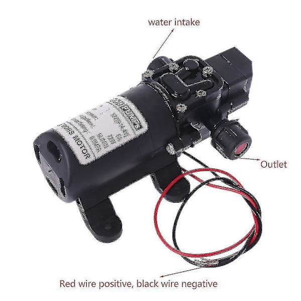 DC 12V 130psi 6l/min Veden Korkeapainekalvo Pumppu Itse Imuava 70w