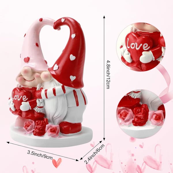 Hjertegnomparfigur - Valentinsdagsdekor og gave