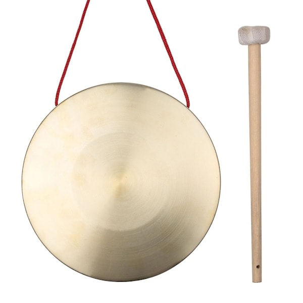 30 cm Hand Gong Cymbal i mässing och koppar - Gong för kapell, opera och slagverk med rund spelhammare - 15 cm