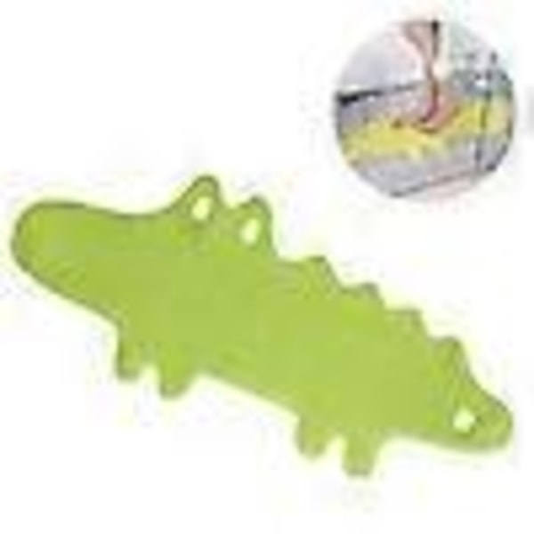 Skridsikker bademåtte til børn, anti-skrid badekar måtte, brusemåtte til børn, blødt gummi, maskinvaskbar, krokodillemønster 95cm * 34.5cm