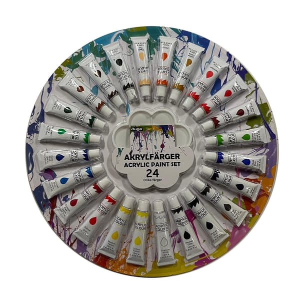 Målesæt Akrylfarve 24x12 ml multifärg multicolor