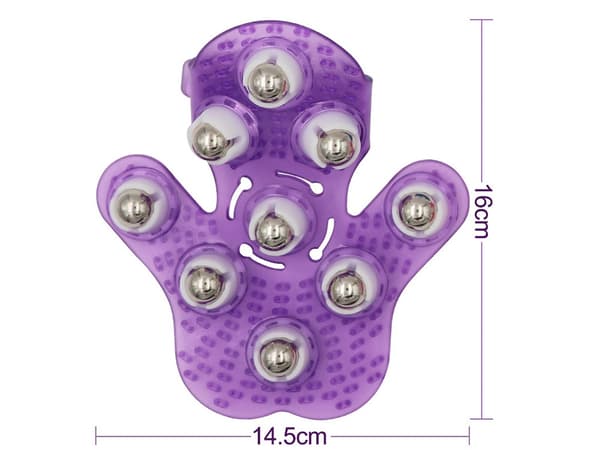 Massagehandske med kulor – Kroppsmassage purple Lila