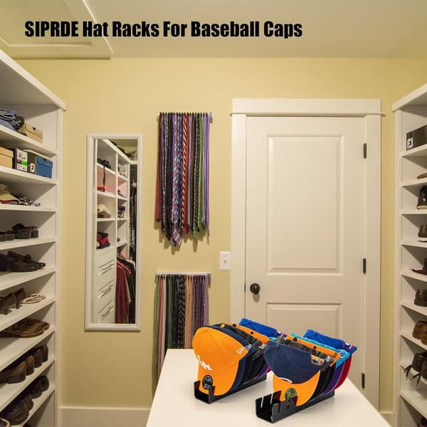 Baseball Cap Rack - Utstilling og oppbevaring - 2-pakning black