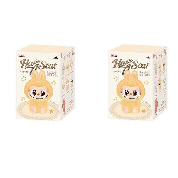 Popmart Labubu The Monsters Sit And Party Vinyl Blind Box Hjärtklappande Macaron & Duoduo Hänge Dekoration