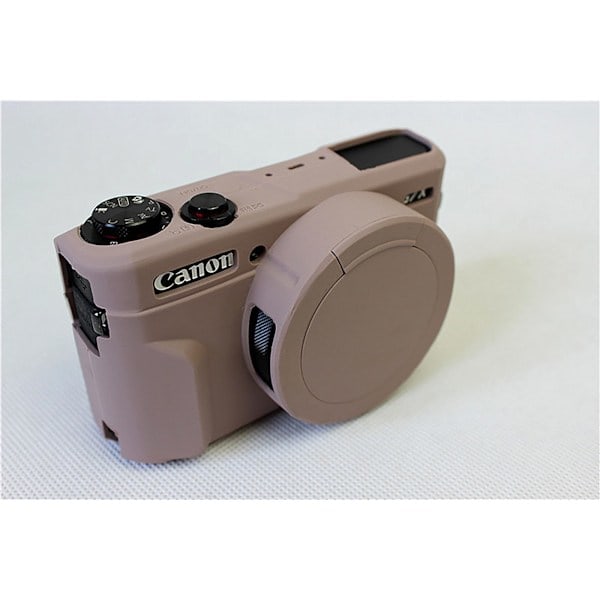 Aftageligt silikonlinsebeskyttelse til Canon G7x Mark II, grå