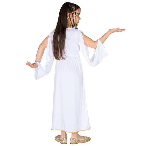 Kostyme Gresk prinsesse Efgenia hvit vit 140 (10-12y)
