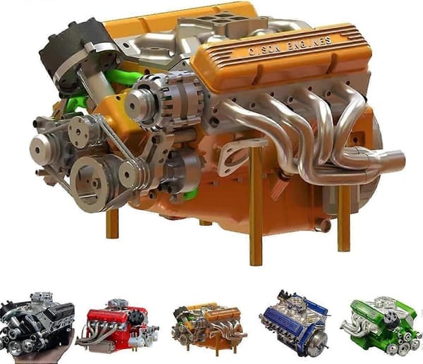 Cison V8 Motor Kit Gas, Bensin OHV V8 SmallBlock Motor Modell Kit
