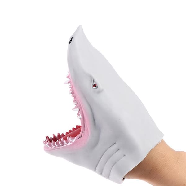 Handdocka Haj Huvud - Docka 17cm grå gray