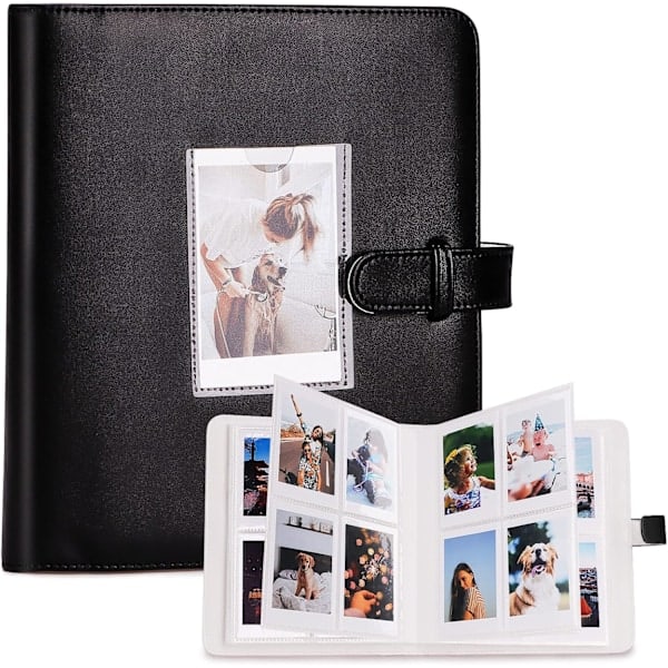 Musta valokuva-albumi 3 tuuman filmille - 272+1 taskua, yhteensopiva Fujifilm Instax Mini 12 11 90 9 8 kanssa