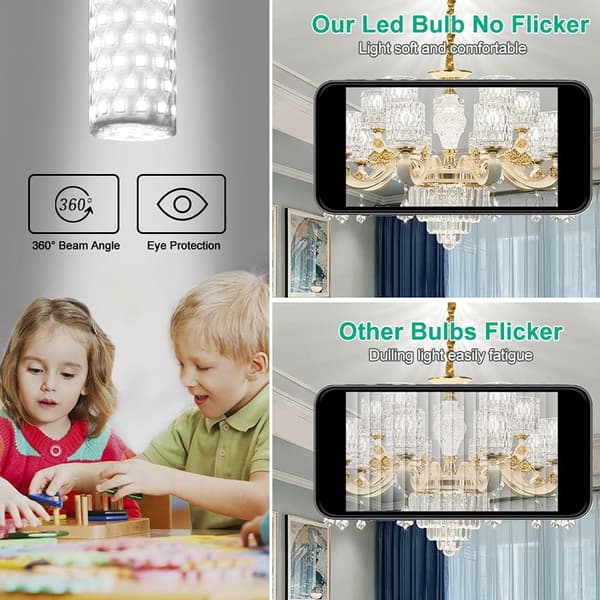 LED-pærer E14 Kold hvid, 16W svarende til 100W halogenpære, 6-pak