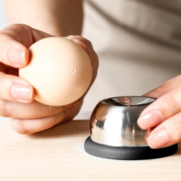 Eggeprikker, eggedeler i rustfritt stål, eggåpner, halvautomatisk eggeprikker hullsseparator for hardkokte egg Blue