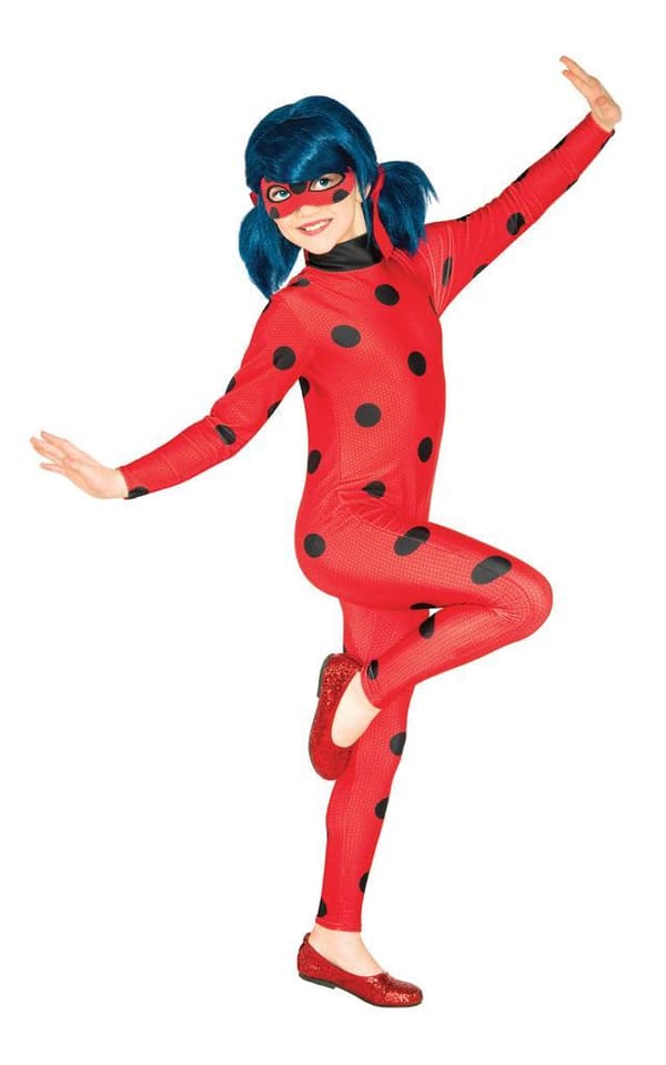 Miraculous Ladybug (3-4 år) dräkt och mask 250