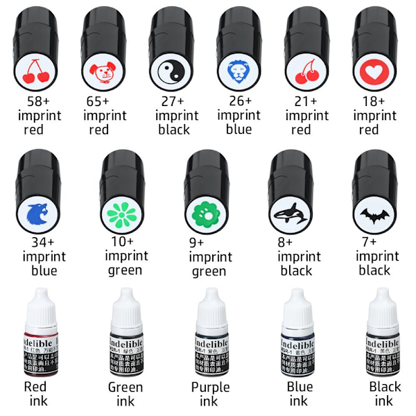Golfballstempel Golfstempelmarkør 18+ TRYKK RØD