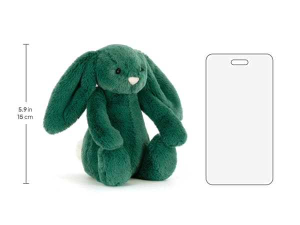 Genert blågrøn kaninbamse, 18 cm