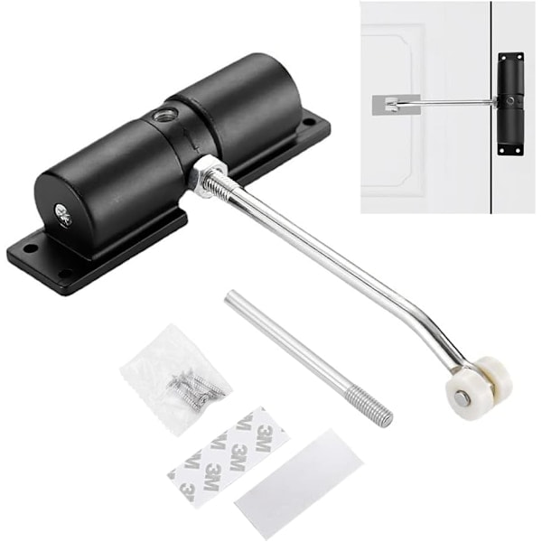 Automatic Door Closer, Spring Door Closer, Adjustable Zinc Alloy Self Closing for Saloon or Commercial Control Up to 40kg