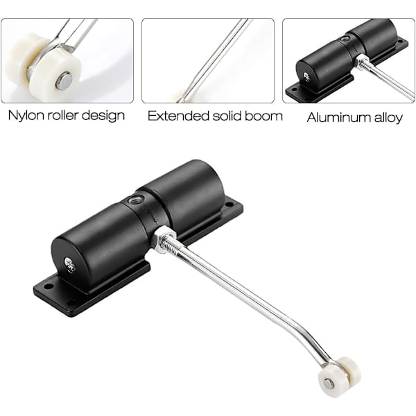 Automatic Door Closer, Spring Door Closer, Adjustable Zinc Alloy Self Closing for Saloon or Commercial Control Up to 40kg