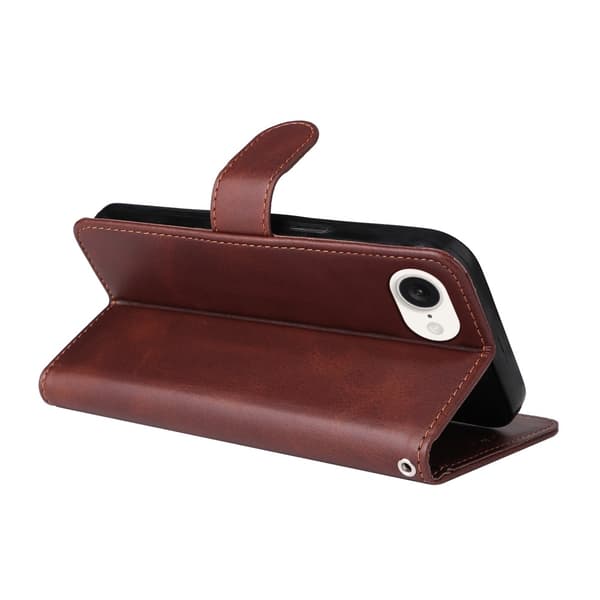 Kompatibel med iPhone 16e PU-læder Pung Etui - Flere farver Brun brown