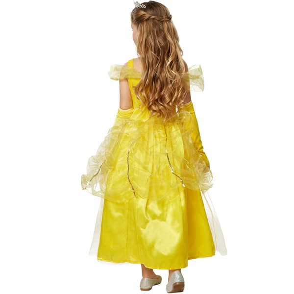 Naamiaisasu Tyttö Prinsessa keltainen gul 128 (7-8y)