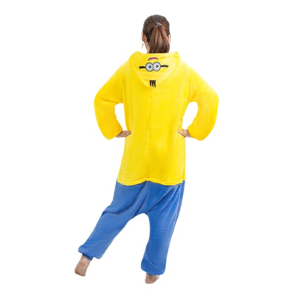 Minions Unisex Vuxen Onesie Kostym, Sovplagg, Pyjamas Jumpsuit M