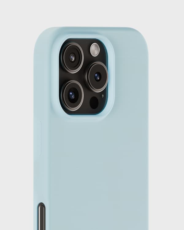 Kompatibel med iPhone 16 Pro Mobilskall Silikon Mineralblå 47
