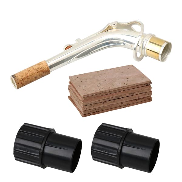 13 st E Platt Altsax Böjt Halsrör med Ändlocksplugg & Korkark Kit