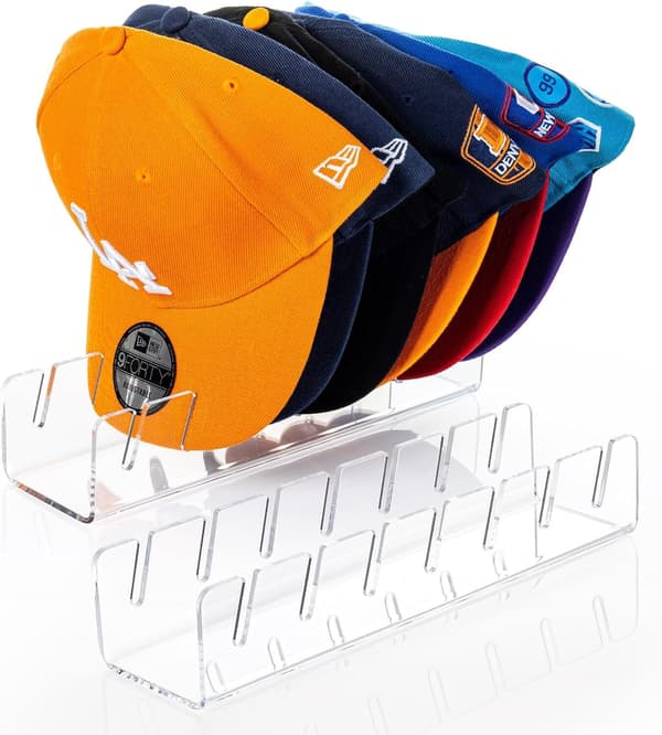 Baseball Cap Rack - Utstilling og oppbevaring - 2-pakning white