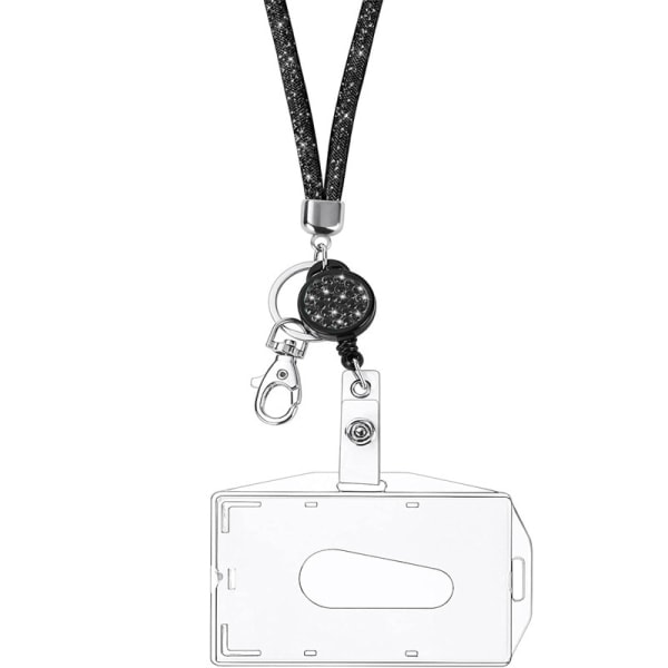Lanyard med ID-kortshållare Svart