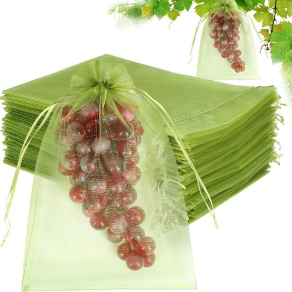 100-pack Fruktskyddsnätpåsar - Druvskyddsnät Ärmar 15×20cm