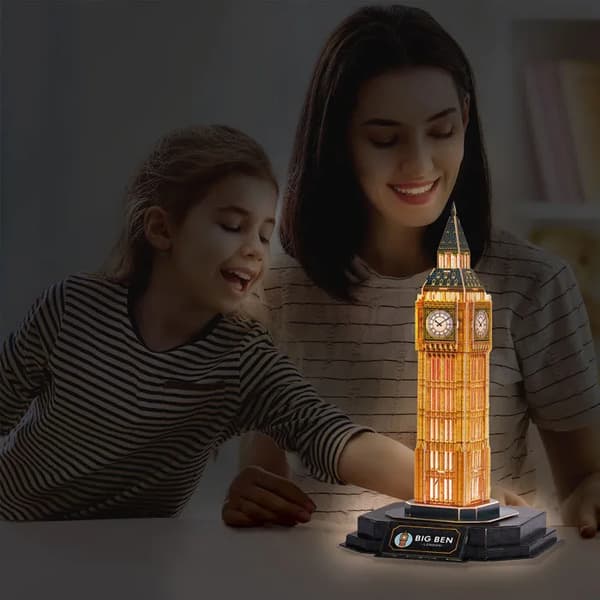 3D-palapeli - Big Ben LED | Rakennettava malli |