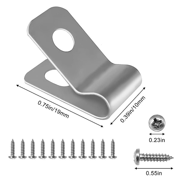 100 Rostfria Clips för Installation av Svetsat Nät på Trästaket, Clips för Metallstängsel för Boskap, Clips för Tråd