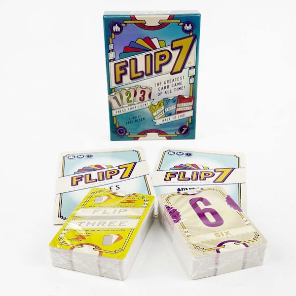 2025 Flip 7 Brettspill Kortspill Underholdende Strategisk Bordspill For Familie Venn[D]