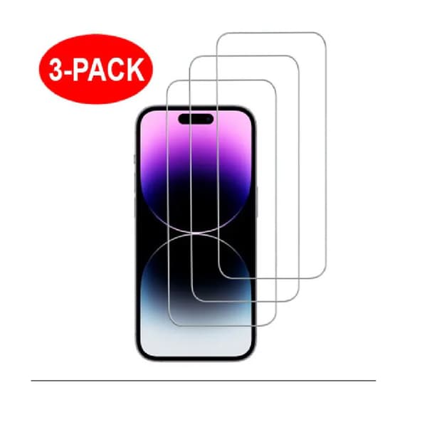 Kompatibelt med iPhone 15 Pro Skärmskydd i Härdat Glas 3-pack