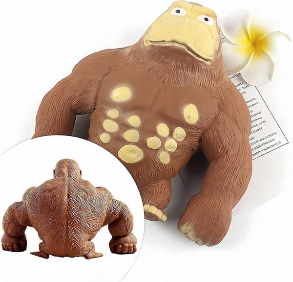 Stretchig Lim-Sandfylld Gummi Gorilla, Latex Gorilla Mjuk Avslappningsdocka Leksak, Squishy Apa Leksak, Djur Högelastisk Stretchbar, Avkoppling