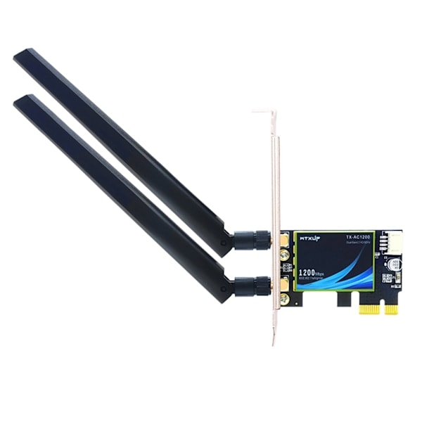 1200Mbps Dual-band Langaton WiFi-kortti 802.11ac Bluetooth-yhteensopiva 4.0 PCI-E WiFi-adapteri 2.4G/5G Pöytätietokoneelle Kannettavalle Tietokoneelle