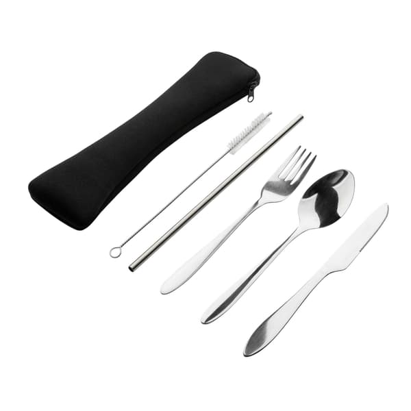 XD Collection Genanvendeligt Bestiksæt i Rustfrit Stål (One Size, Inkluderer Si, Sølv) Silver One Size
