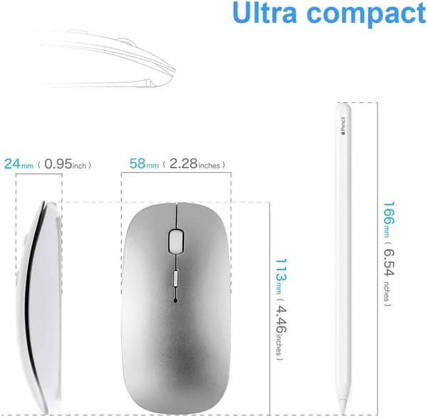Bluetooth-mus, kompatibel med MacBook/surfplatta/iPad/iPhone