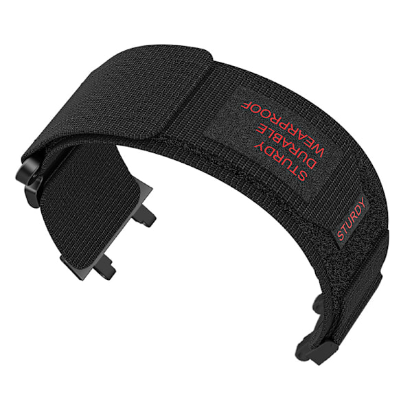 Woven Nylon Watch Strap for Amazfit T-Rex 3 - Grey Svart Sort