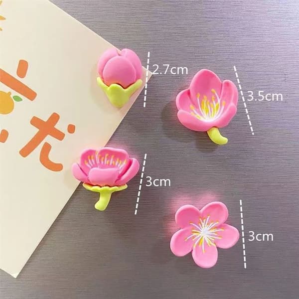 12 st Blomkylskåpsmagneter Kreativa Kylskåpsdekaler