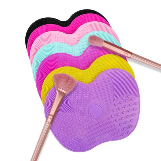 Rengøringsmåtter til makeupbørster i silikone, gul one size Yellow