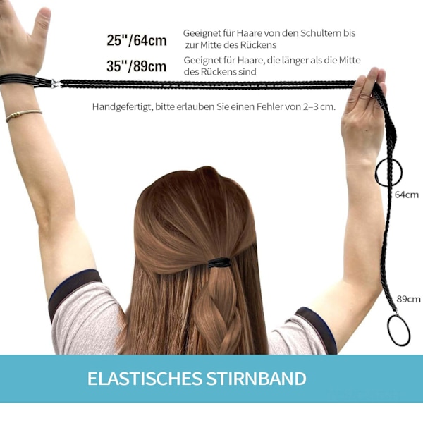 Hårband 3-pack spiral hårband sport, scrunchies, flätade hårsträngar 2-pack