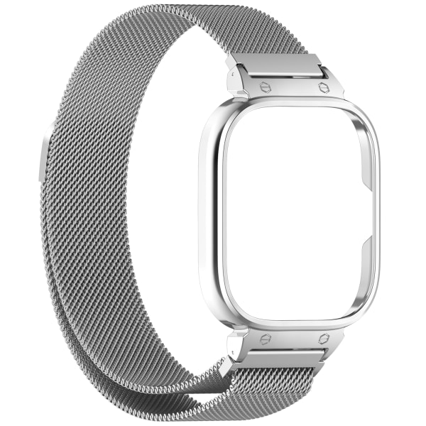 Metallirunkokotelo integroidulla rannekkeella Redmi Watch 4 Silver -kellolle