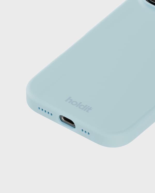 Kompatibel med iPhone 16 Pro Mobilskall Silikon Mineralblå 47