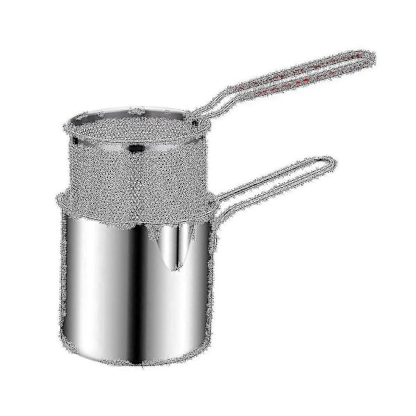 Frituregryde i rustfrit stål til Tempura, pommes frites, kylling osv. med si