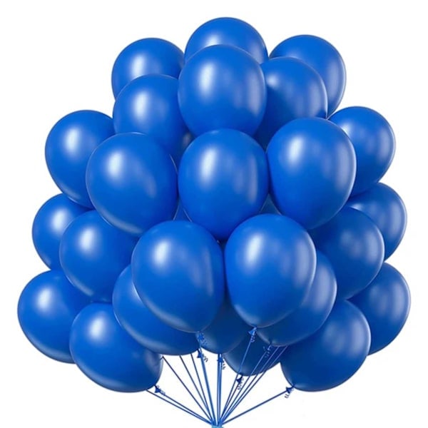 Blå ballonger 100-pack 26cm Latex blå