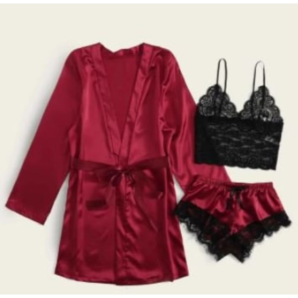 3 stk. Dame Pyjamas i Blonde|XL|rød rød XL red xl